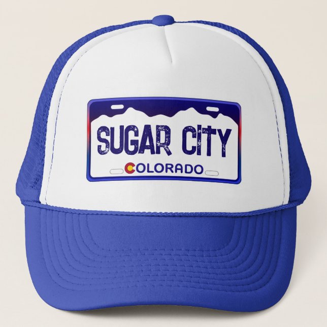 Socker City Colorado Blue-registreringsskylt Keps (Framsida)