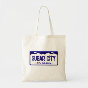 Socker City Colorado Blue-registreringsskylt till Tygkasse