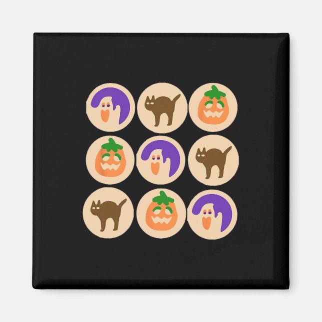 Socker Cookie Halloween Merch Magnet (Framsidan)