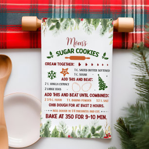 Socker Cookie-julklapp Kitchen Towel Kökshandduk