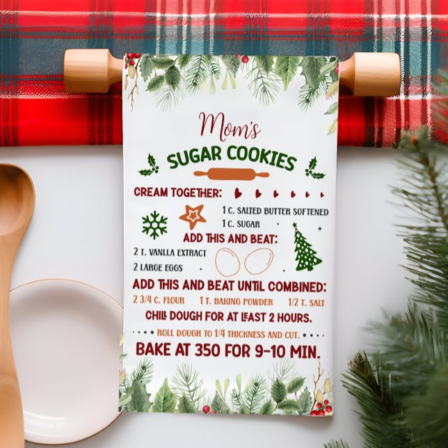 Socker Cookie-julklapp Kitchen Towel Kökshandduk (Skapare uppladdad)