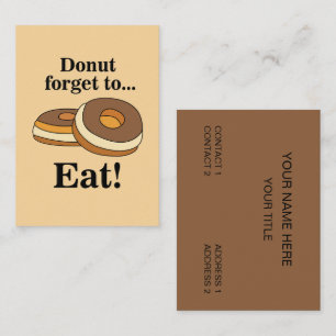 Socker Donut Munkbageri Visitkort