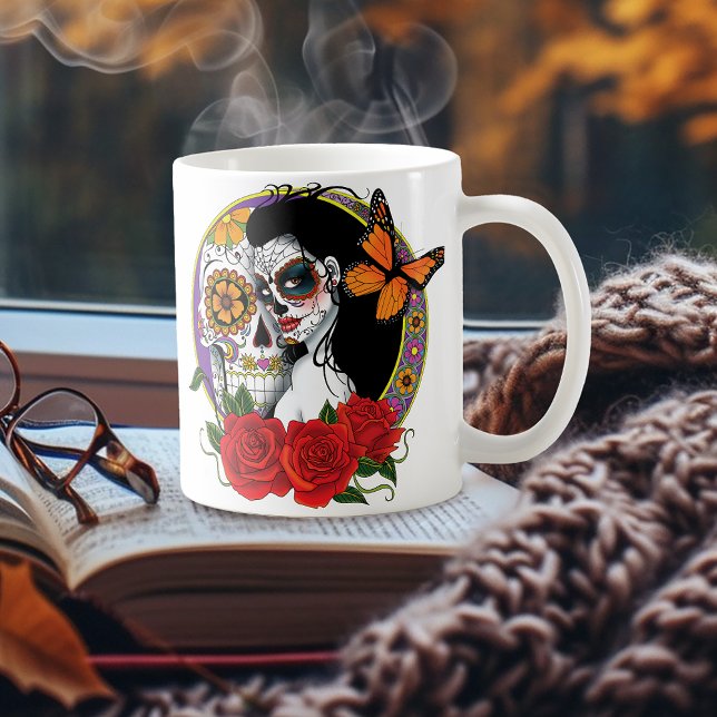 Socker Döskallar Art nouveau Kaffemugg (Skapare uppladdad)