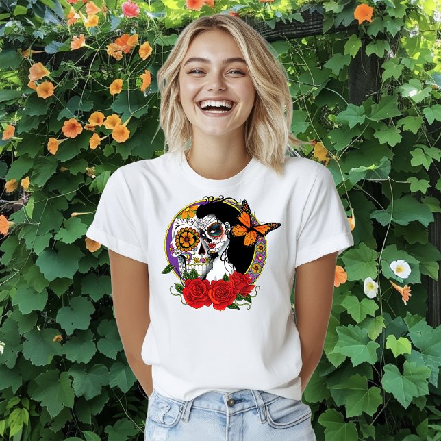 Socker Döskallar Art nouveau Tee (Skapare uppladdad)