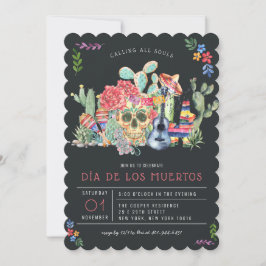 Socker Döskallar Day of the dead Firande Inbjudningar