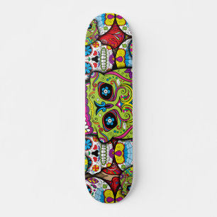 Socker Döskallar Mönster Mini Skateboard Bräda 18,5 Cm