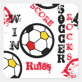 SOCKER FYRKANTIGT KLISTERMÄRKE