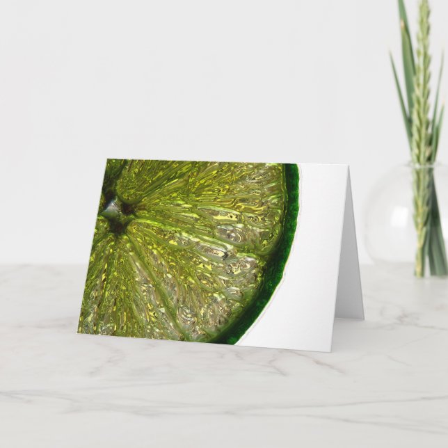 Socker jackad limefruktskiva kort (Framsida)