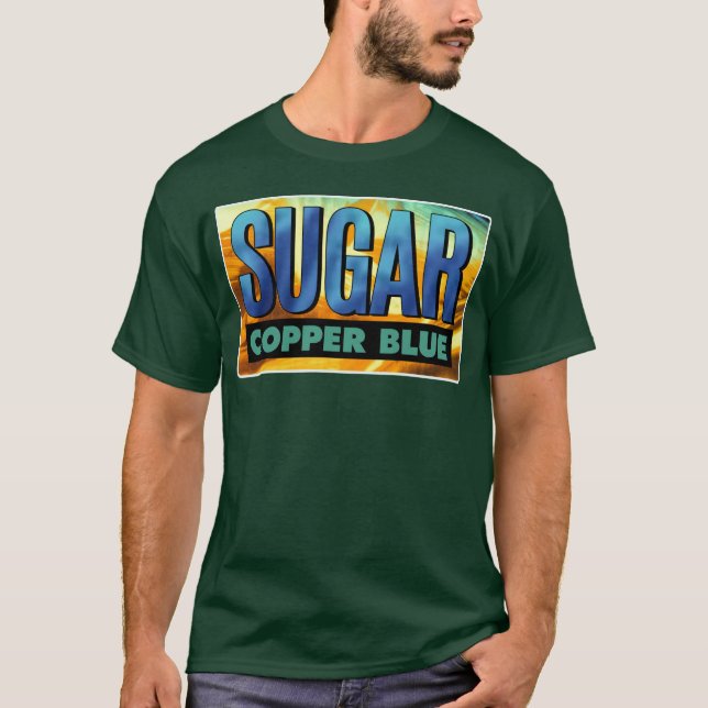 Socker Koppar Blå Fanartgåva T Shirt (Framsida)