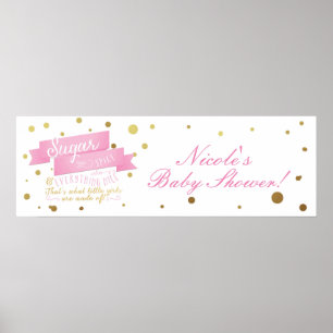 Socker & Krydda & Allt Gott Baby Shower Banner Poster