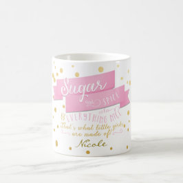 Socker & Krydda Allt Rosa & Guld Kaffe Mugg