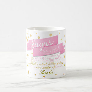 Socker & Krydda Allt Rosa & Guld Kaffe Mugg