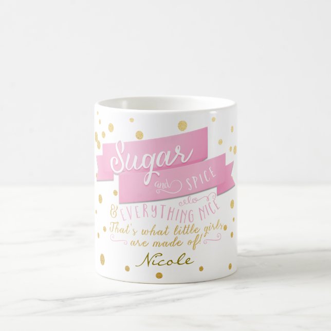 Socker & Krydda Allt Rosa & Guld Kaffe Mugg (Center)
