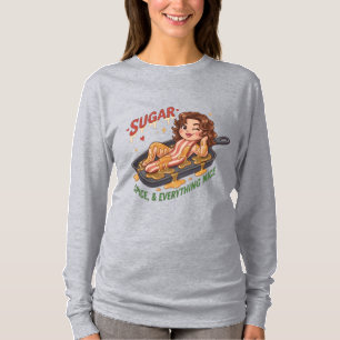 Socker Krydda och Allt Gott – Sassy Tjej T Shirt