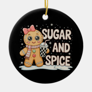 Socker Krydda Pepparkakor Bougie Rosa Jul Xmas Julgransprydnad Keramik
