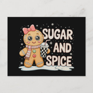 Socker Krydda Pepparkakor Lyx Rosa Jul Xmas Helg Vykort