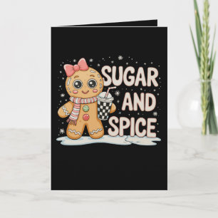Socker Krydda Pepparkakor Lyx Rosa Jul Xmas Helgkort