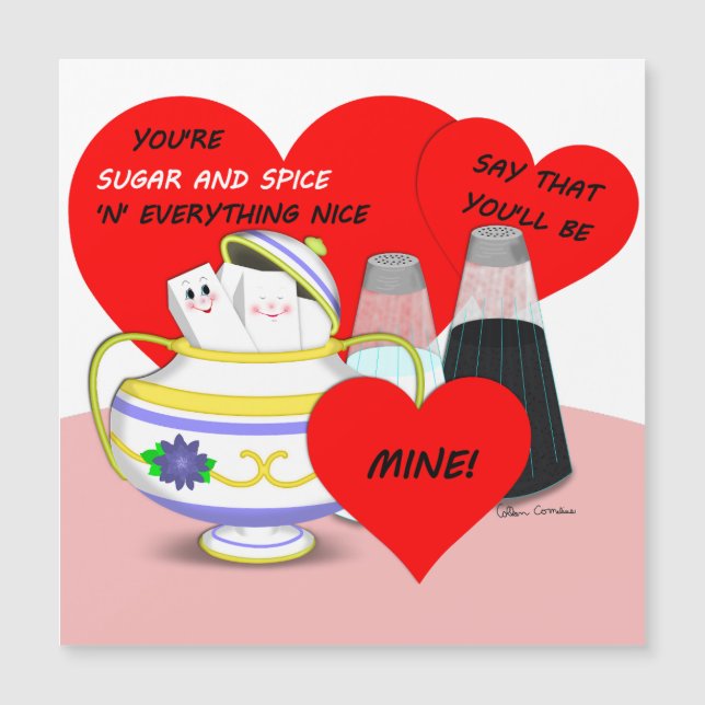 Socker och Krydda - Gammaldags Valentinskortskonst (Framsida)