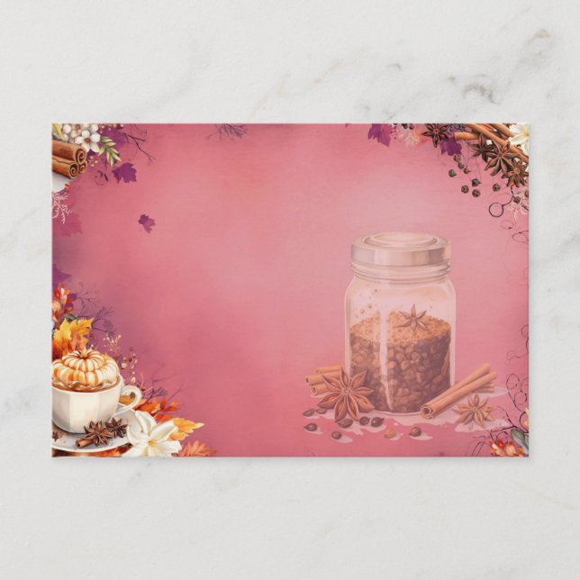 Socker och Krydda Tomt Receptkort Tilläggskort (Framsida)