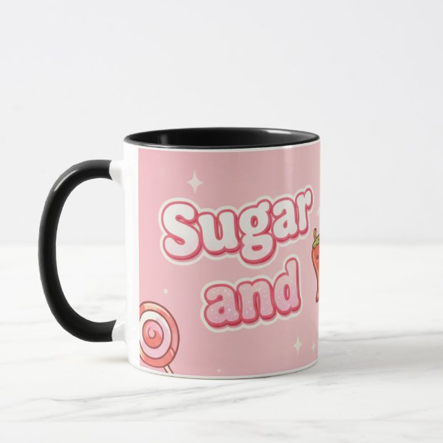 Socker och kryddigt - Roligt Mugg (Vänster)