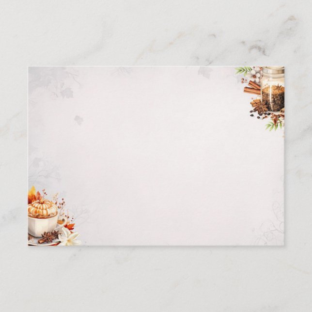 Socker- och spice Basic Blank-receptkort Tilläggskort (Framsida)