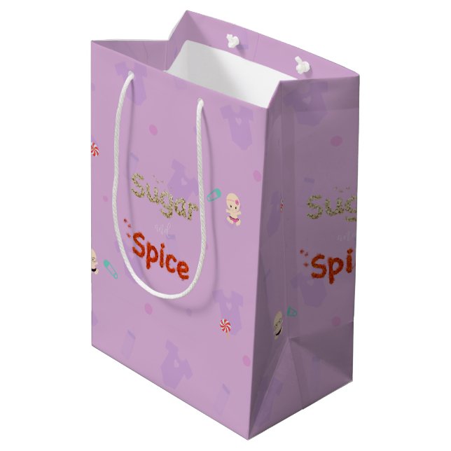 Socker och spice Flicka Shower Layette (Baksidan Vinklad)