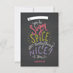 Socker- och spice Valentinkort Inbjudningar