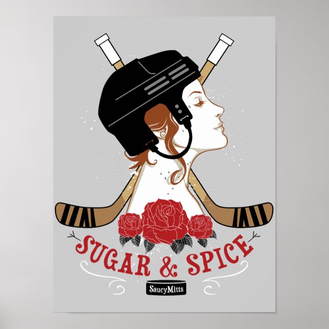 Socker och spice Womens Hockey Poster (Framsidan)