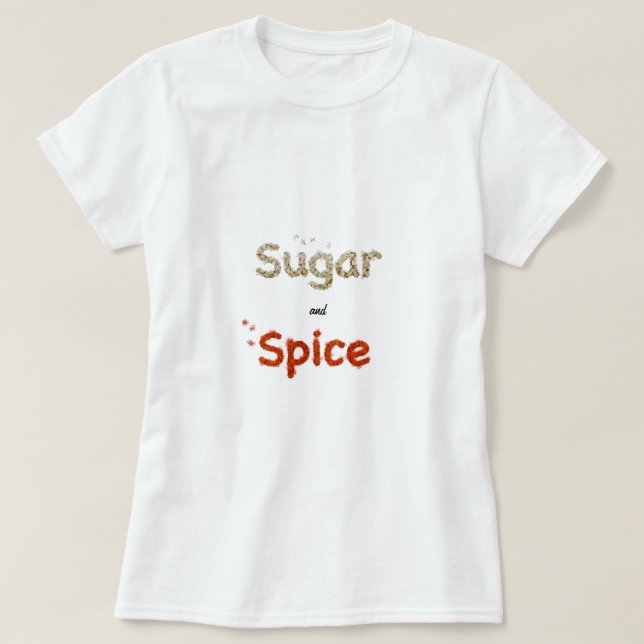 Socker- och spissockerbitar paprika chilipulver t shirt (Design framsida)