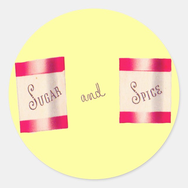 Socker- och spisstickers runt klistermärke (Framsida)