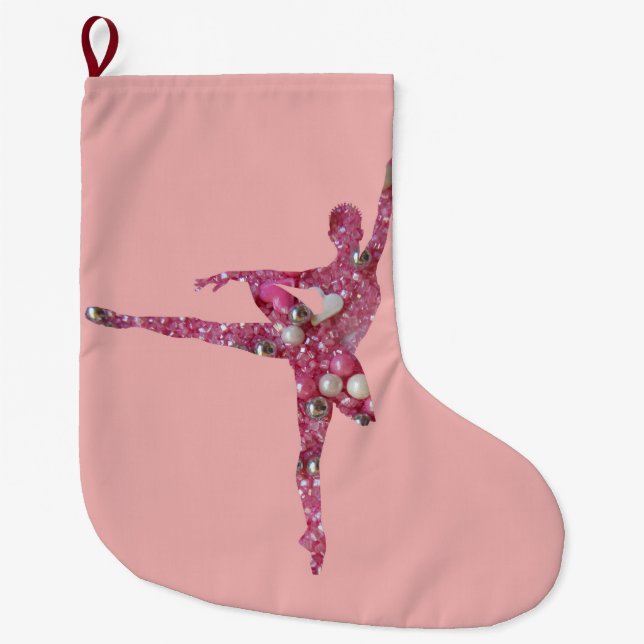 Socker Plum Fairy Ballerina Stor Julstrumpa (Framsidan)