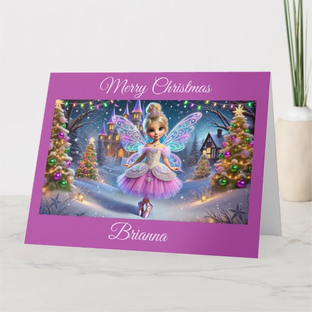 Socker Plum Fairy Princess (Blonde Hair) Kort (Framsida)