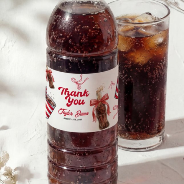  Socker Pop Baby Shower Vattenflaska Etikett  (Skapare uppladdad)