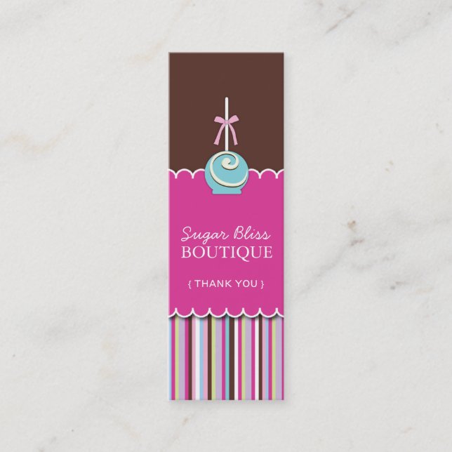 Socker poppar tackmärkre mini visitkort (Framsida)