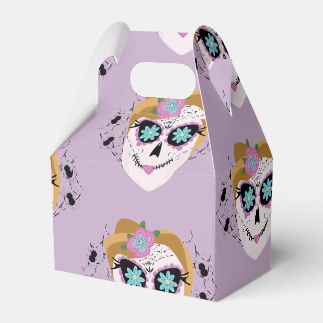 Socker Skallar Dia De Los Muertos Presentaskar (Framsidan Sidan)