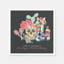 Socker Skallar Día de los Muertos Tema Pappersservett