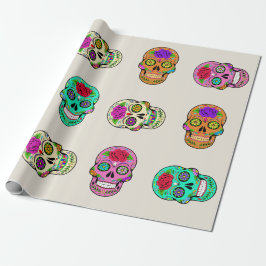 Socker Skallar Inpackningspapper Presentpapper