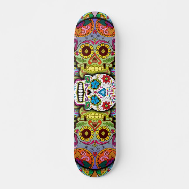 Socker Skallar Mönster Mini Skateboard Bräda 18,5 Cm (Framsida)