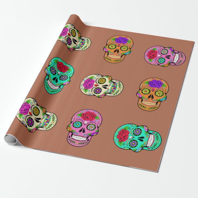 Socker Skallar Presentpapper (Utrullad)