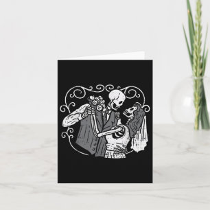 Socker Skalle Brudgum Brud Rolig Dia Muertos Hallo Kort