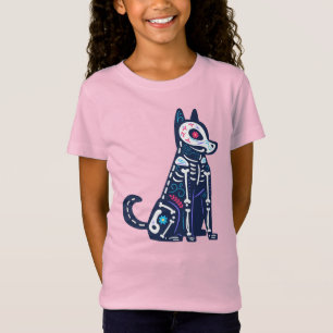 Socker Skalle Calavera Hund I T Shirt
