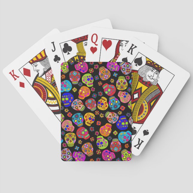 Socker Skalle Casinokort (Baksidan)