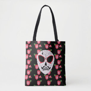 Socker Skalle Dia De Los Muertos Rosor Tygkasse