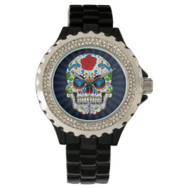 Socker Skalle Diamanter Herrklocka  Armbandsur