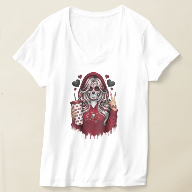 Socker Skalle Gatdrottning 🔥 T Shirt (Laydown)