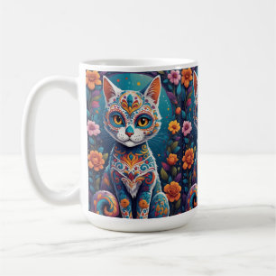 Socker Skalle Katt Kaffemugg