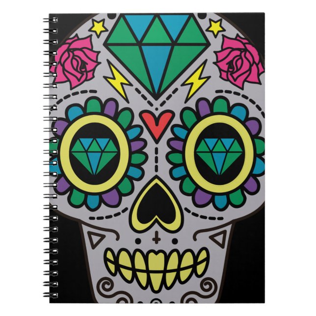 Socker Skalle Konst, De Dödas Dag Anteckningsbok (Framsidan)