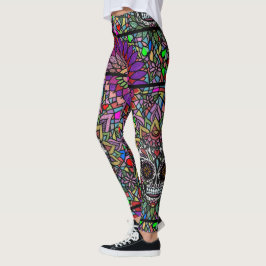 Socker Skalle Konst Leggings