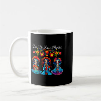 Socker Skalle Kvinnor Dia De Los Muertos Catrina D Kaffemugg