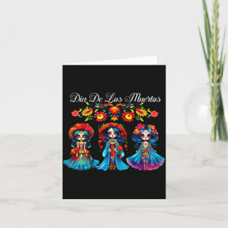 Socker Skalle Kvinnor Dia De Los Muertos Catrina D Kort
